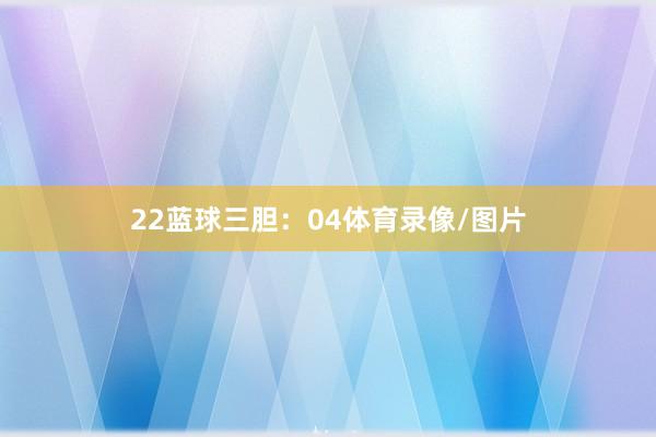 22　　蓝球三胆：04体育录像/图片