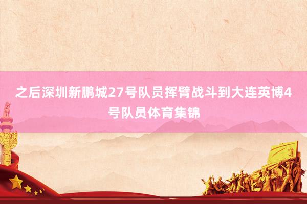 之后深圳新鹏城27号队员挥臂战斗到大连英博4号队员体育集锦