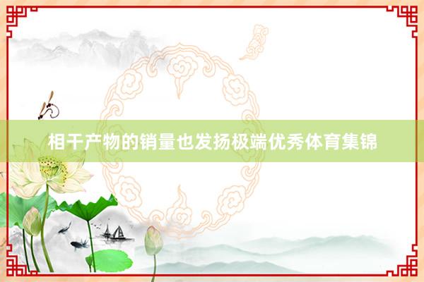 相干产物的销量也发扬极端优秀体育集锦