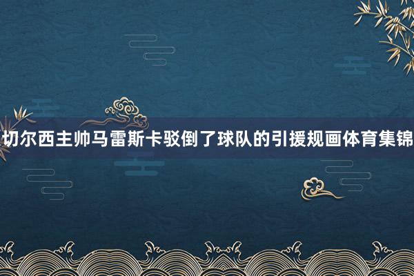 切尔西主帅马雷斯卡驳倒了球队的引援规画体育集锦