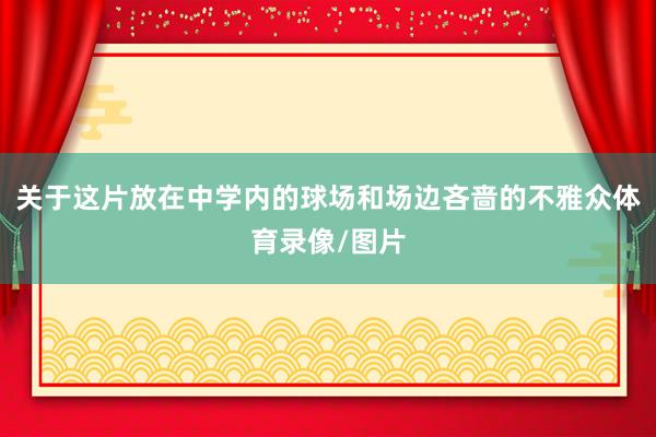 关于这片放在中学内的球场和场边吝啬的不雅众体育录像/图片