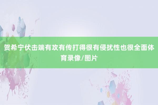 贺希宁伏击端有攻有传打得很有侵扰性也很全面体育录像/图片