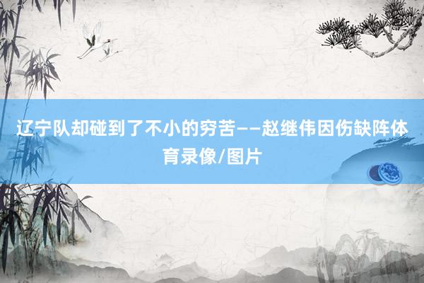 辽宁队却碰到了不小的穷苦——赵继伟因伤缺阵体育录像/图片