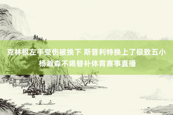 克林根左手受伤被换下 斯普利特换上了极致五小 杨瀚森不竭替补