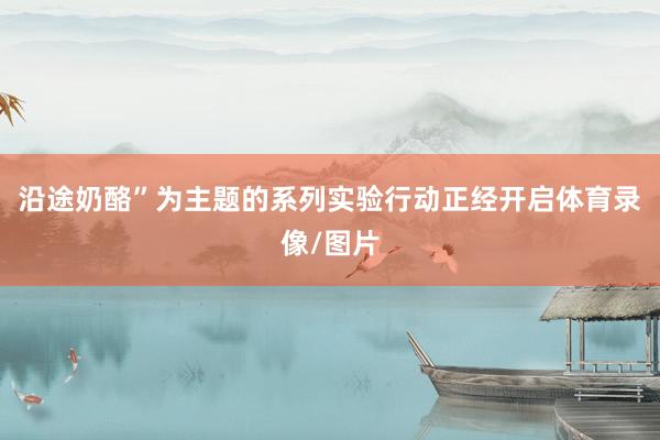 沿途奶酪”为主题的系列实验行动正经开启体育录像/图片